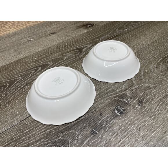 Coupe Fruit / Desert Bowl by CROWN HEIDEN 5.25” Set of 2 Gold Accent Porcelain - Picture 8 of 9